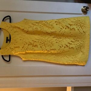 Yellow Banana Republic Lace Dress